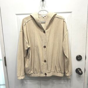Boutique Like New AEMI & C0. Corduroy Creme Hoodie